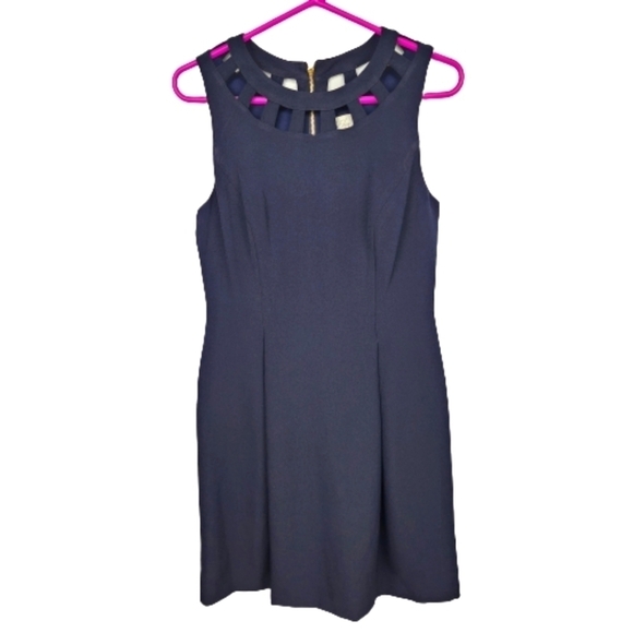 Eliza J Navy Blue Cutout Sleeveless Dress Size 8